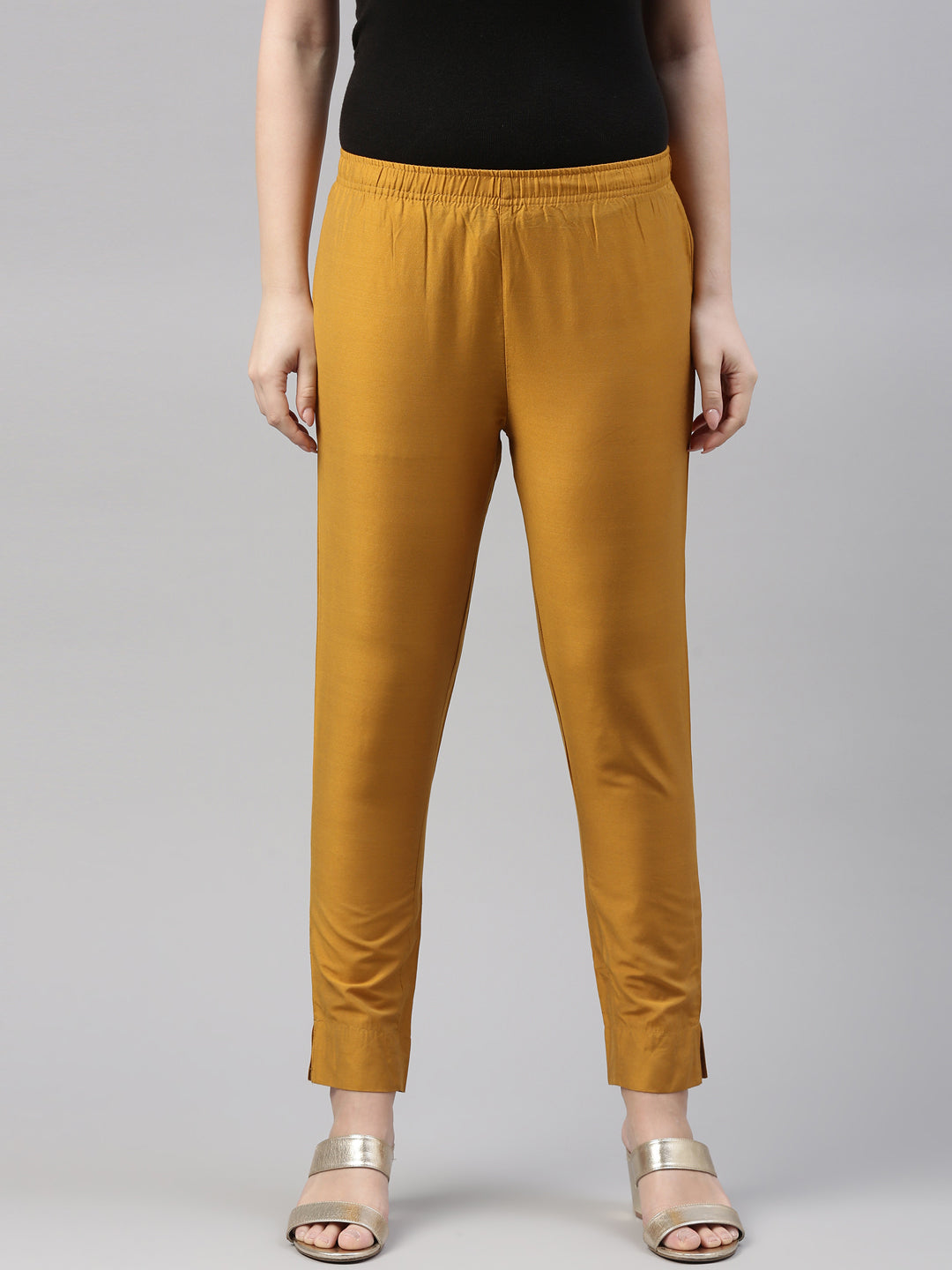 Buy Mustard Yellow Pants for Women by Molcha Online | Ajio.com